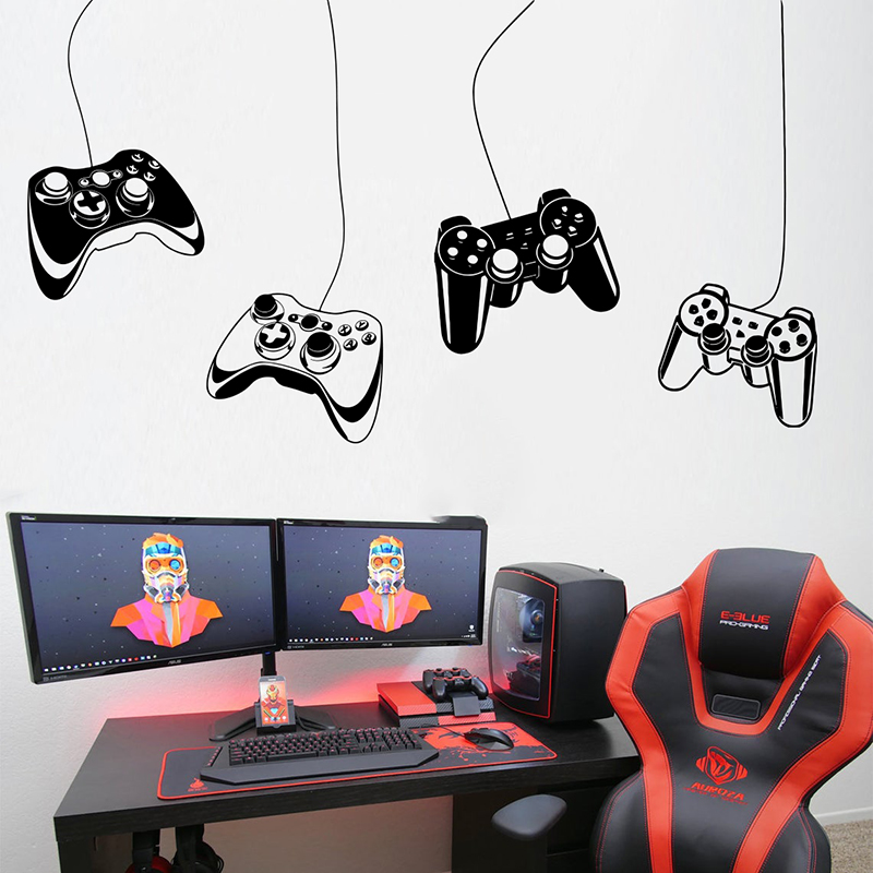 Home Decor Xbox Games - Autocollant mural de contrôleur de jeu