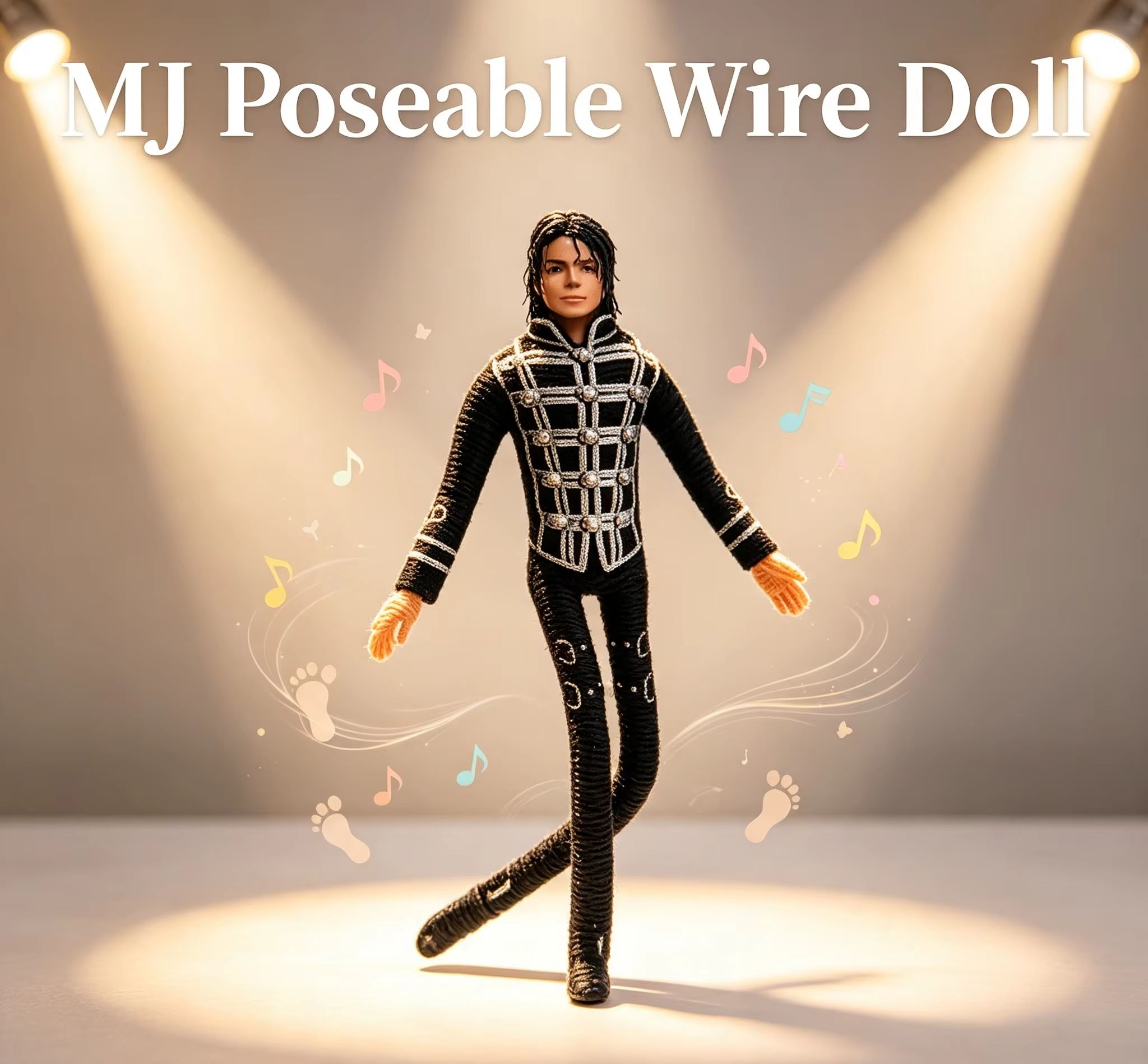 Home Decor Manufacturers - Figurine articulée en peluche Michael Jackson,