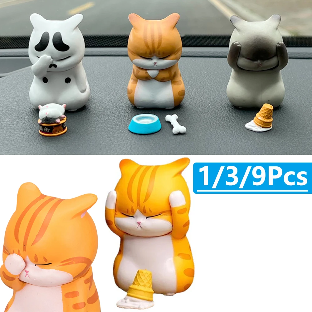 Home Decor Games - 1/9 Kawaii chat poupée ornements figurines
