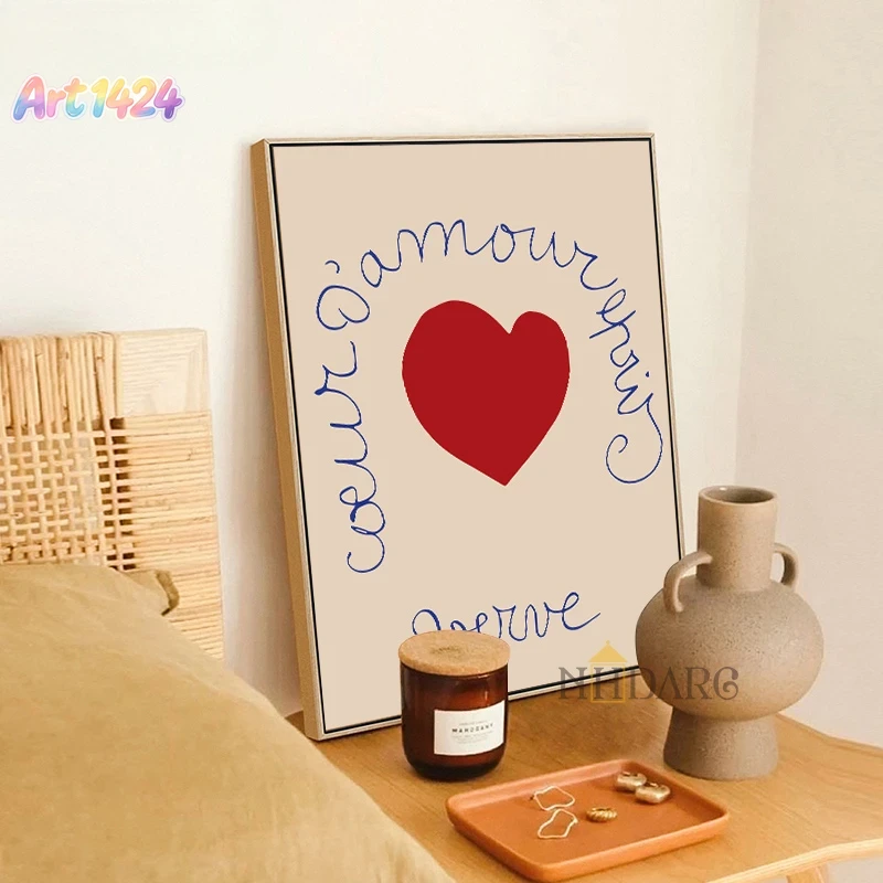 Home Decor Lovely Home - Affiche murale scandinave simple et rétro,