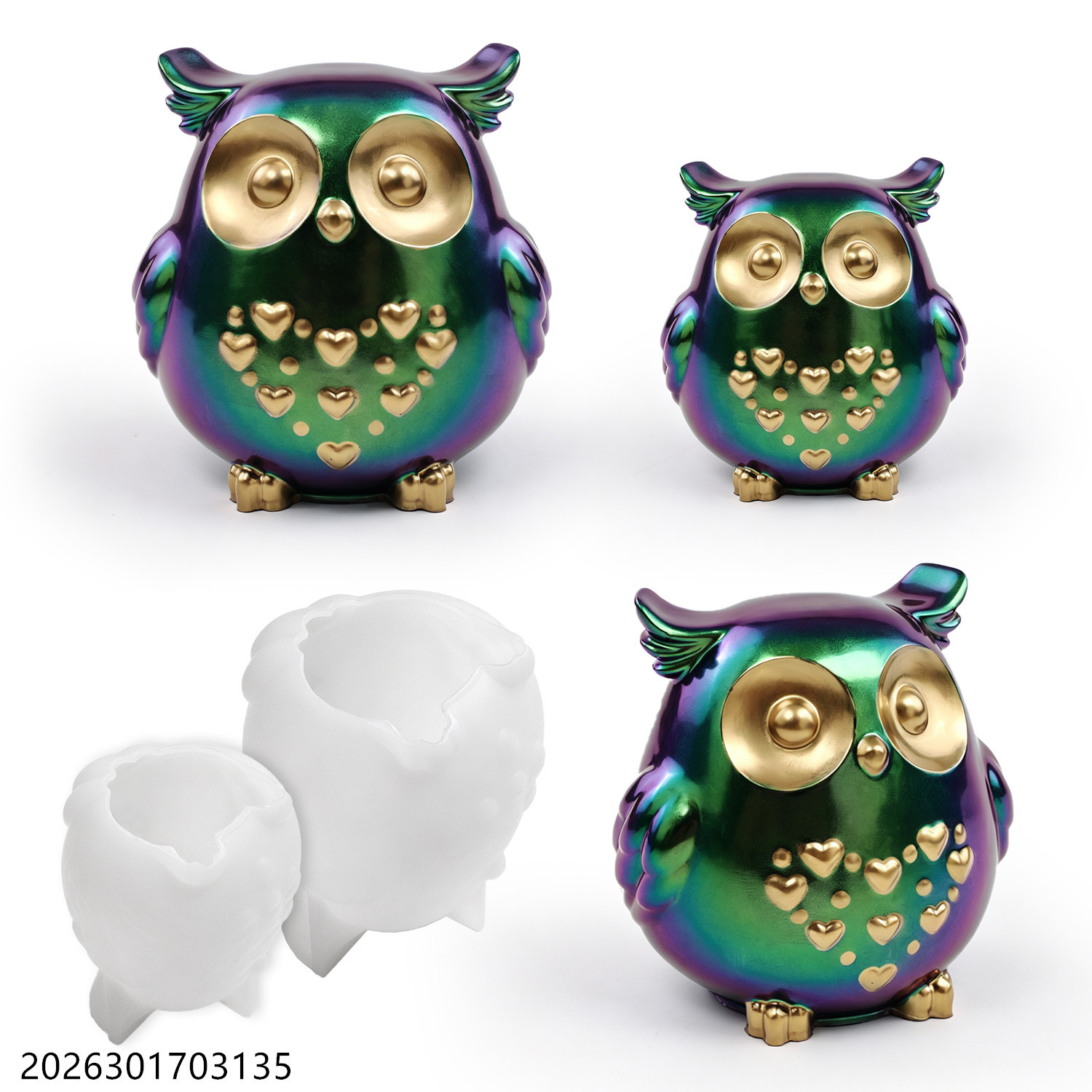 Scented Candle Set - Moule en silicone Hibou 3D en