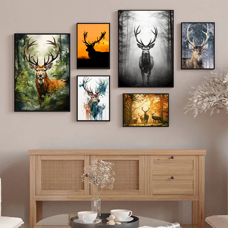 Affiche sur toile de cerf sauv - Home Decor Lovely Home avis et prix