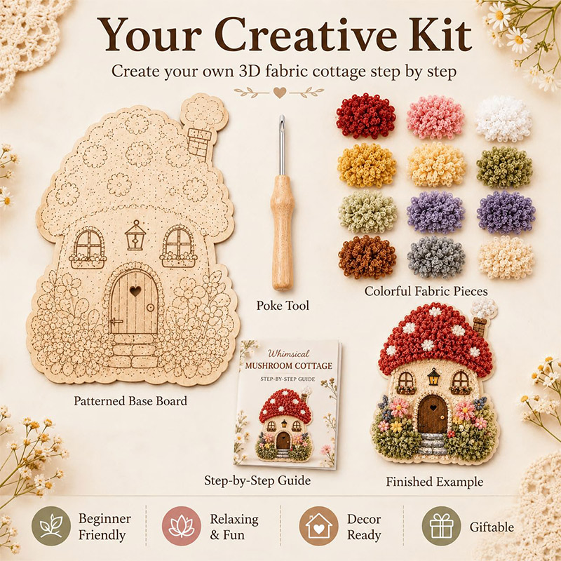 Kit DIY Poke Art Maison Champi - Home Decor Inspo avis et prix