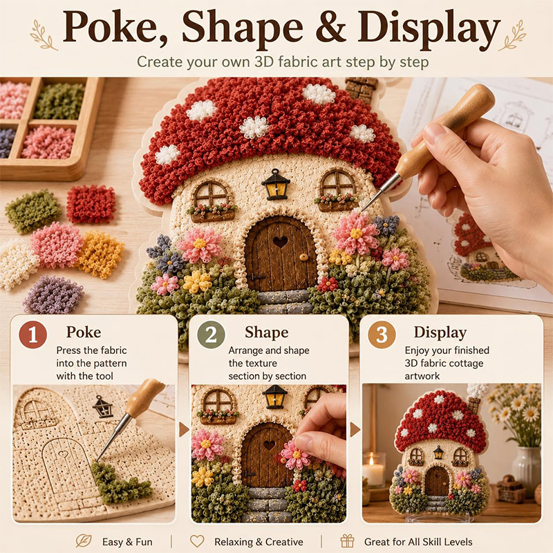 Kit DIY Poke Art Maison Champi - Home Decor Inspo avis et prix